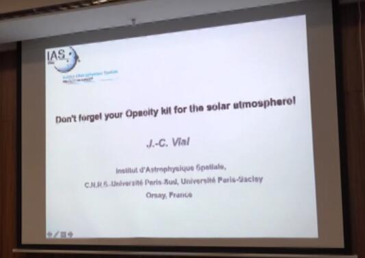 2019年11月22日PMO colloquium：Don't Forget Your Opacity Kit for the Solar Atmosphere